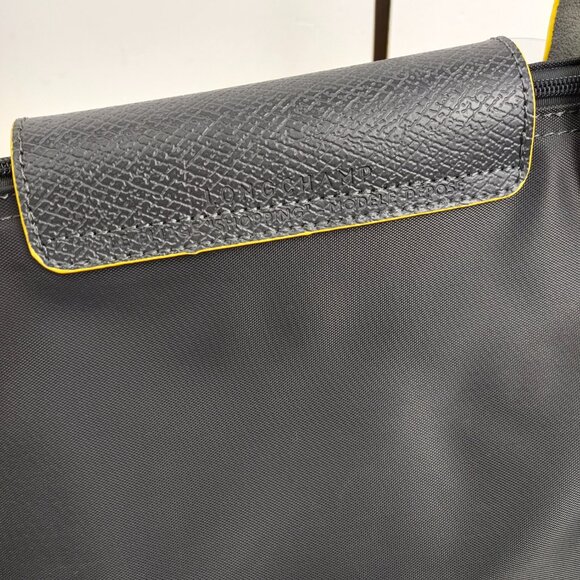 NWT Longchamp Le Pliage Original Large Shoulder Nylon Bag Tote IN Drak grey - Picture 9 of 15